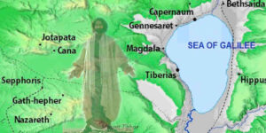 Jesus on Galilee map