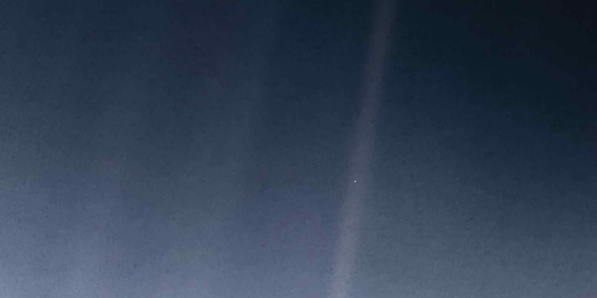 Earth as a pale blue dot