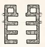 Diagram of chambered gate at Hazor.