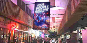Advertising in shopping mall